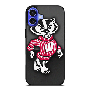 WISCONSIN BADGERS FOOTBALL MASCOT iPhone 16 Case WISCONSIN BADGERS FOOTBALL MASCOT iPhone 16 Case
