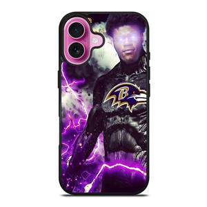 LAMAR JACKSON BALTIMORE RAVENS ART iPhone 16 Plus Case