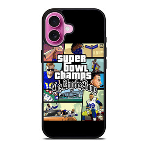 LOS ANGELES RAMS CHAMPIONS CARTOON iPhone 16 Plus Case