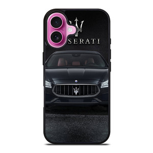 MASERATI CAR BLACK LOGO iPhone 16 Plus Case