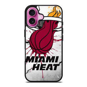 MIAMI HEAT CRACKED LOGO iPhone 16 Plus Case MIAMI HEAT CRACKED LOGO iPhone 16 Plus Case