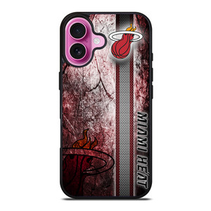 MIAMI HEAT GRUNGE LOGO iPhone 16 Plus Case
