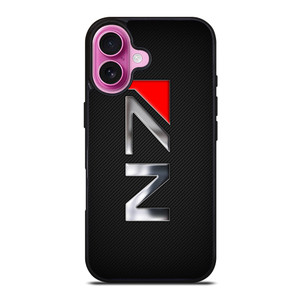 N7 MASS EFFECT CARBON LOGO iPhone 16 Plus Case