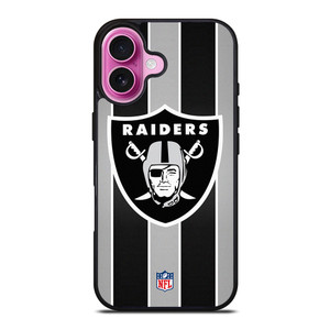 OAKLAND RAIDERS STRIPE LOGO iPhone 16 Plus Case OAKLAND RAIDERS STRIPE LOGO iPhone 16 Plus Case