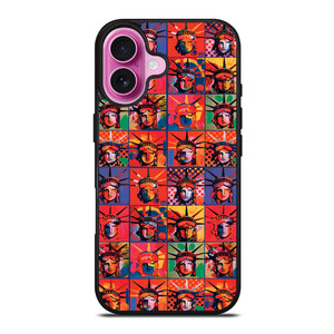 PETER MAX LIBERTY STATUE iPhone 16 Plus Case PETER MAX LIBERTY STATUE iPhone 16 Plus Case