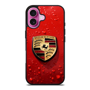 PORSCHE RED EMBLEM iPhone 16 Plus Case