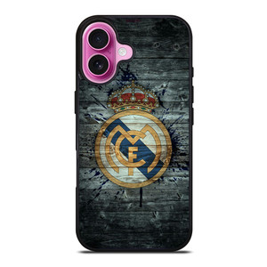 REAL MADRID WOODEN LOGO iPhone 16 Plus Case