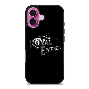 ROYAL ENFIELD BLACK TANK METAL LOGO iPhone 16 Plus Case ROYAL ENFIELD BLACK TANK METAL LOGO iPhone 16 Plus Case