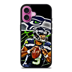 RUSSELL WILSON SEATTLE SEAHAWKS ART iPhone 16 Plus Case