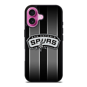 SAN ANTONIO SPURS NBA STRIPE LOGO iPhone 16 Plus Case