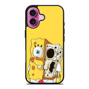 SPONGE BOB SKULL FACE iPhone 16 Plus Case