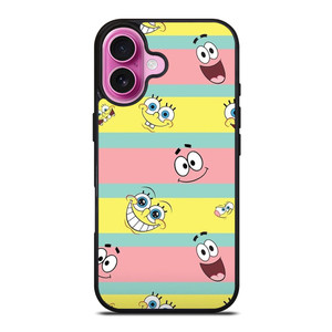 SPONGEBOB PATRICK CUTE STRIPE iPhone 16 Plus Case