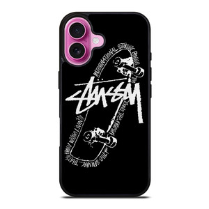 STUSSY SKATEBOARD ART iPhone 16 Plus Case STUSSY SKATEBOARD ART iPhone 16 Plus Case