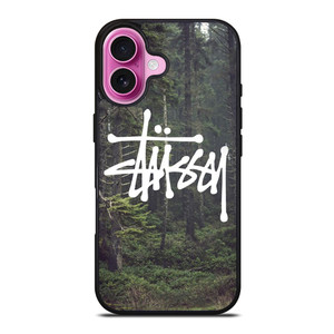 STUSSY SPOOKY FOREST LOGO iPhone 16 Plus Case