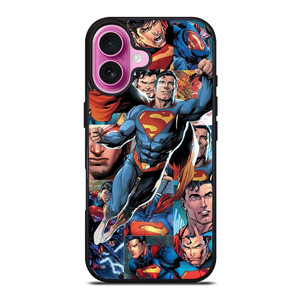 SUPERMAN COLLAGE SUPERHERO iPhone 16 Plus Case