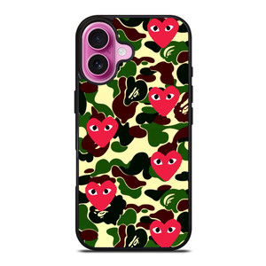 SUPREME BAPE COMME DES GARCONS iPhone 16 Plus Case
