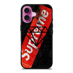 SUPREME X DIAMOND SUPPLY CO BLACK iPhone 16 Plus Case