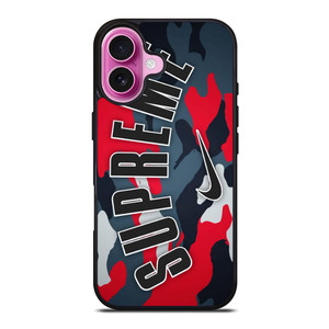 SUPREME X NIKE RED CAMO iPhone 16 Plus Case SUPREME X NIKE RED CAMO iPhone 16 Plus Case