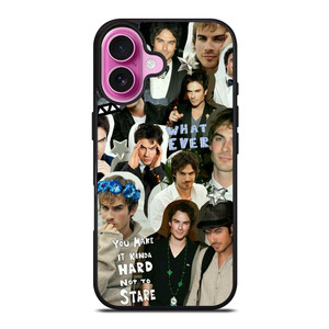 VAMPIRE DIARIES IAN SOMERHALDER COLLAGE iPhone 16 Plus Case VAMPIRE DIARIES IAN SOMERHALDER COLLAGE iPhone 16 Plus Case