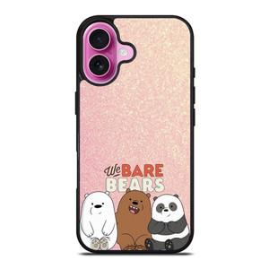 WE BARE BEARS PINK GILTTER iPhone 16 Plus Case