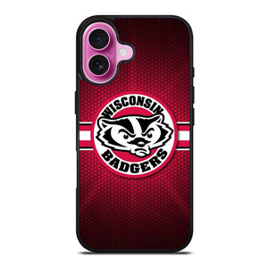 WISCONSIN BADGER METAL LOGO iPhone 16 Plus Case