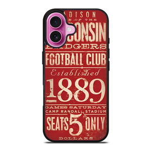 WISCONSIN BADGER OLD TICKET iPhone 16 Plus Case WISCONSIN BADGER OLD TICKET iPhone 16 Plus Case