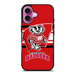 WISCONSIN BADGER SYMBOL iPhone 16 Plus Case WISCONSIN BADGER SYMBOL iPhone 16 Plus Case