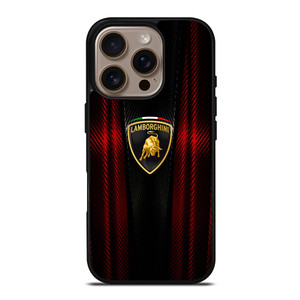 LAMBORGHINI RED CARBON iPhone 16 Pro Case LAMBORGHINI RED CARBON iPhone 16 Pro Case