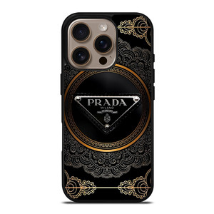 PRADA MILANO BLACK GOLD iPhone 16 Pro Case PRADA MILANO BLACK GOLD iPhone 16 Pro Case