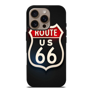 ROUTE 66 STREET US LOGO CARBON iPhone 16 Pro Case ROUTE 66 STREET US LOGO CARBON iPhone 16 Pro Case