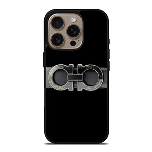 SALVATORE FERRAGAMO BELT BLACK iPhone 16 Pro Case SALVATORE FERRAGAMO BELT BLACK iPhone 16 Pro Case