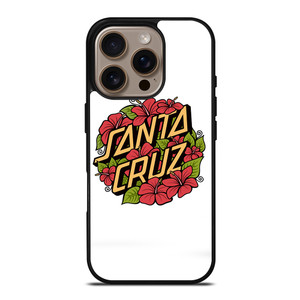 SANTA CRUZ SKATEBOARD FLORAL WHITE iPhone 16 Pro Case SANTA CRUZ SKATEBOARD FLORAL WHITE iPhone 16 Pro Case