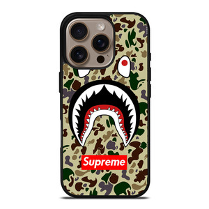 SHARK CAMO BATHING APE SUPREME iPhone 16 Pro Case SHARK CAMO BATHING APE SUPREME iPhone 16 Pro Case