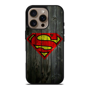 SUPERMAN WOODEN LOGO iPhone 16 Pro Case