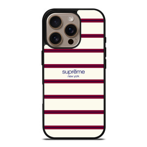 SUPREME NEW YORK RED STRIPE iPhone 16 Pro Case SUPREME NEW YORK RED STRIPE iPhone 16 Pro Case