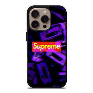 SUPREME PURPLE CASSETTE GLITCH iPhone 16 Pro Case SUPREME PURPLE CASSETTE GLITCH iPhone 16 Pro Case