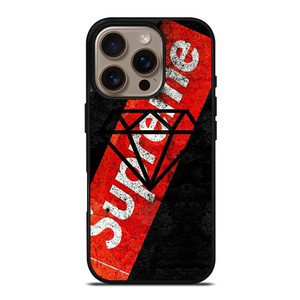 SUPREME X DIAMOND SUPPLY CO BLACK iPhone 16 Pro Case