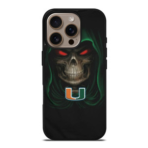 UM MIAMI HURRICANES SKULL iPhone 16 Pro Case UM MIAMI HURRICANES SKULL iPhone 16 Pro Case