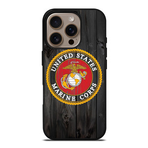 USMC US MARINE CORPS WOOD iPhone 16 Pro Case USMC US MARINE CORPS WOOD iPhone 16 Pro Case