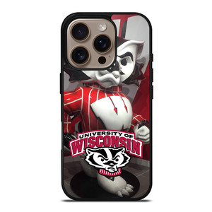 WISCONSIN BADGER MASCOT iPhone 16 Pro Case WISCONSIN BADGER MASCOT iPhone 16 Pro Case