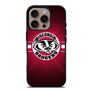 WISCONSIN BADGER METAL LOGO iPhone 16 Pro Case