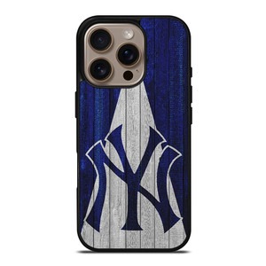 WOODEN LOGO NEW YORK YANKEES iPhone 16 Pro Case WOODEN LOGO NEW YORK YANKEES iPhone 16 Pro Case