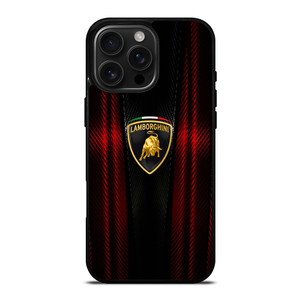 LAMBORGHINI RED CARBON iPhone 16 Pro Max Case LAMBORGHINI RED CARBON iPhone 16 Pro Max Case