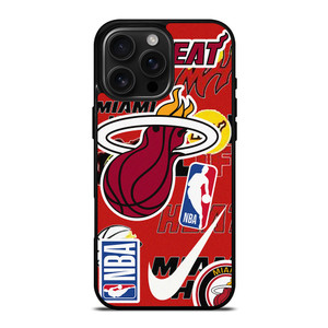 MIAMI HEAT NBA STICKER BOMB iPhone 16 Pro Max Case