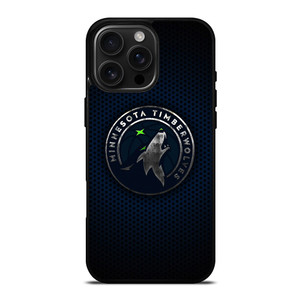 MINNESOTA TIMBERWOLVES BLUE CARBON iPhone 16 Pro Max Case