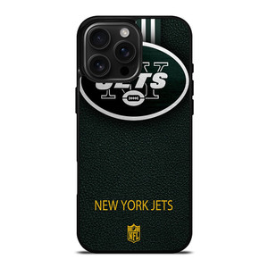 NEW YORK JETS LEATHER LOGO iPhone 16 Pro Max Case