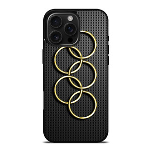 OLYMPIC RINGS GOLD CARBON iPhone 16 Pro Max Case OLYMPIC RINGS GOLD CARBON iPhone 16 Pro Max Case