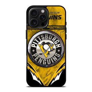 PITTSBURGH PENGUINS METAL NHL iPhone 16 Pro Max Case PITTSBURGH PENGUINS METAL NHL iPhone 16 Pro Max Case
