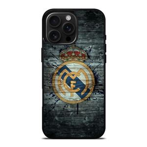 REAL MADRID WOODEN LOGO iPhone 16 Pro Max Case REAL MADRID WOODEN LOGO iPhone 16 Pro Max Case
