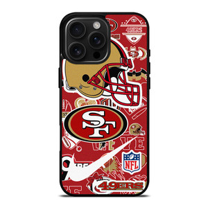 SAN FRANCISCO 49ERS NFL STICKER BOMB iPhone 16 Pro Max Case SAN FRANCISCO 49ERS NFL STICKER BOMB iPhone 16 Pro Max Case